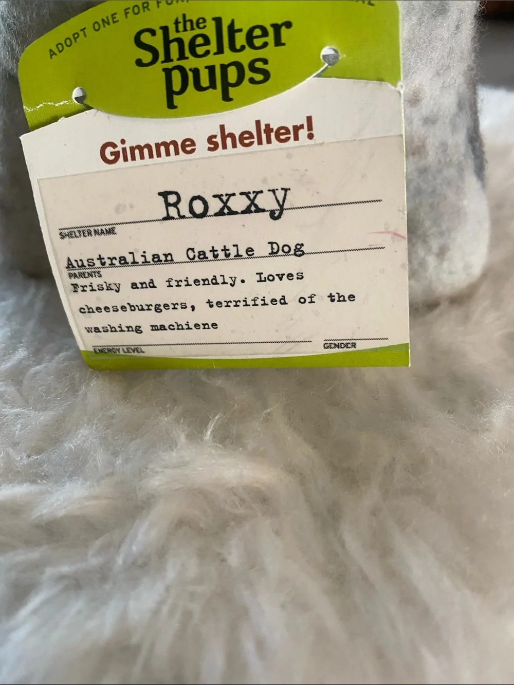 Roxxy Plush Dog Toy - Brown & Gray